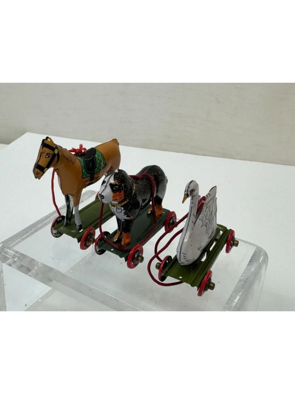 3 Miniature Schylling Animal ornaments -